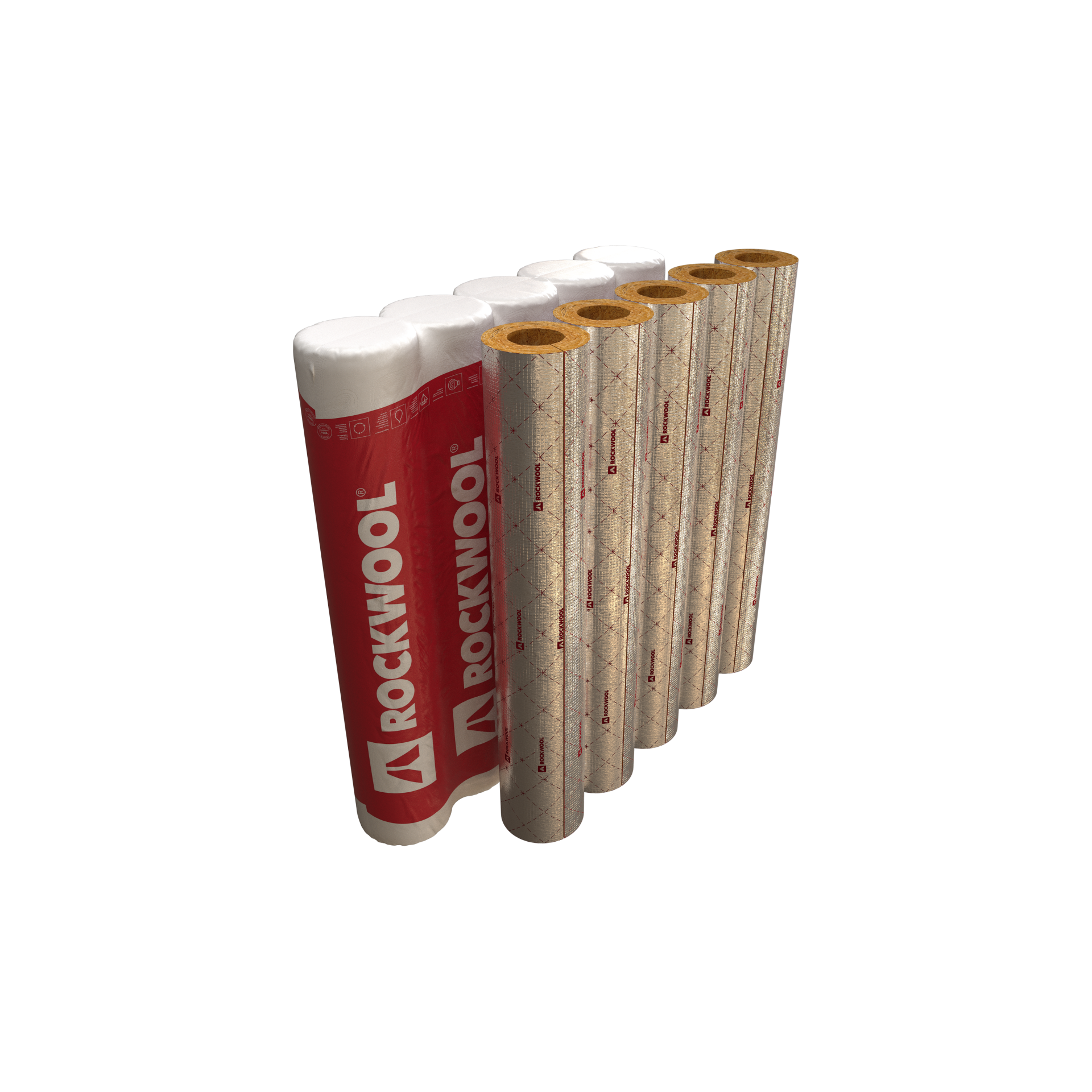 Цилиндры кашированные Rockwool 100 к/ф 159*30 мм